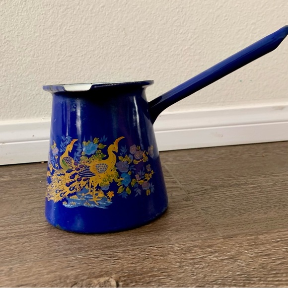 Vintage Blue Enamelware Coffee Pot Romania - Picture 11 of 12